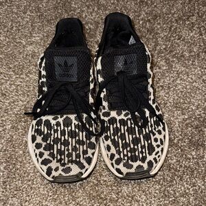 Adidas Black and White Patterned Sneakers
